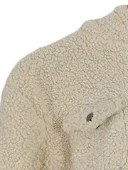 Vorschaubild 4 von Kinder Teddy Fleece Jacke mit Kapuze Gr. 134 Beige