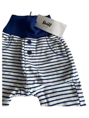 Vorschaubild 8 von Baby Jungen Jogginghose Gr. 60/62 gestreift blau weiß Casual
