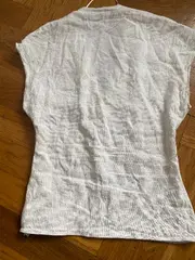 Vorschaubild 2 von Damen Top Bluse Leinen V-Ausschnitt Beige Gr. S 36