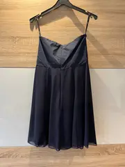 Vorschaubild 4 von Damen Abendkleid Gr. 36/S Blau Elegant Rüschen Minikleid Ärmellos