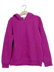 Vorschaubild 1 von Kinder Kapuzenpullover Pink Gr. 134/140 Casual Strukturmuster