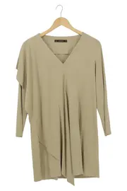 Vorschaubild 1 von Damen Freizeitkleid Gr. 38/M Beige Casual Minimalistisch Polyester