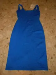 Vorschaubild 2 von Damen Trägerkleid Blau Gr. M figurbetont Stretch Basic