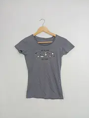 Vorschaubild 3 von Damen T-Shirt Let's Rock Los Angeles California Grau Gr. 32 Streetwear