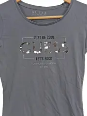 Vorschaubild 2 von Damen T-Shirt Let's Rock Los Angeles California Grau Gr. 32 Streetwear