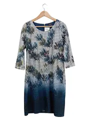 Vorschaubild 1 von TAIFUN Freizeitkleid Blumenmuster Midikleid Damen Gr. 36 Mehrfarbig