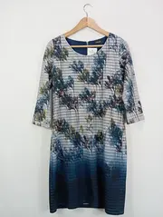 Vorschaubild 2 von TAIFUN Freizeitkleid Blumenmuster Midikleid Damen Gr. 36 Mehrfarbig