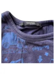 Vorschaubild 4 von Jungen Langarmshirt Gr. 104/110 Blau Bagger Baufahrzeuge