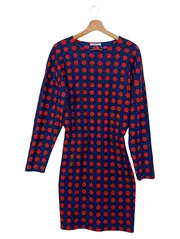 Vorschaubild 1 von Blusenkleid Damen 36/S Blau Rot Punkte Vintage Streetwear