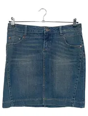 Vorschaubild 1 von Damen Jeansrock Gr. 40 Blau Denim Lean Stretch