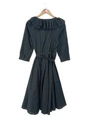 Vorschaubild 2 von VSCT Damen Freizeitkleid Gr. 38/M Schwarz Rüschen Wickelkleid