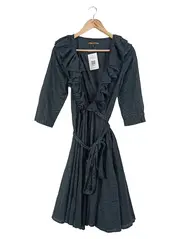 Vorschaubild 1 von VSCT Damen Freizeitkleid Gr. 38/M Schwarz Rüschen Wickelkleid