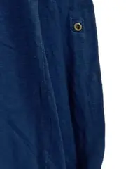 Vorschaubild 3 von Damen Langarmshirt Henley Blau Gr. XL Knopfleiste Baumwolle