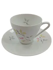 Vorschaubild 1 von Arzberg Kaffeetasse mit Untertasse Porzellan Blattdekor
