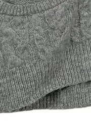 Vorschaubild 8 von Damen Strickjacke Grau Zopfstrick Gr. 38/M Casual