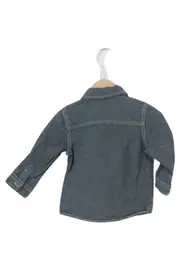 Vorschaubild 2 von Kinder Freizeithemd Jungen Hemd Gr. 68 Grau Casual Baumwolle Langarm
