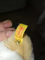 Vorschaubild 2 von Kuscheltier Maus Klassisch Weiß 10cm Knopf im Ohr