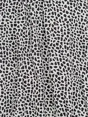 Vorschaubild 2 von Damen Pullunder Gr. 38/M Weiß Animal Print Ärmellos Raffungen