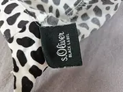 Vorschaubild 3 von Damen Pullunder Gr. 38/M Weiß Animal Print Ärmellos Raffungen