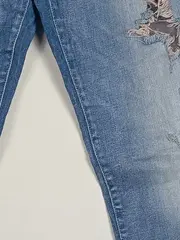 Vorschaubild 5 von Destroyed Jeans Damen Blau W26 L30 Casual Baumwolle Elasthan