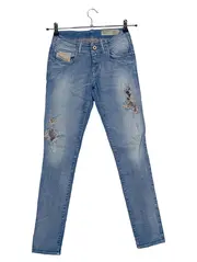 Vorschaubild 1 von Destroyed Jeans Damen Blau W26 L30 Casual Baumwolle Elasthan