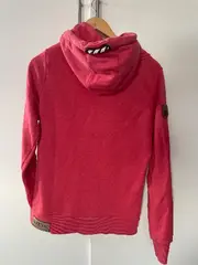 Vorschaubild 2 von Kapuzenpullover Damen Gr. L Rot Meliert Hoodie Sweatshirt