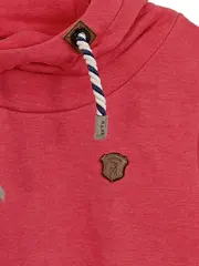 Vorschaubild 3 von Kapuzenpullover Damen Gr. L Rot Meliert Hoodie Sweatshirt