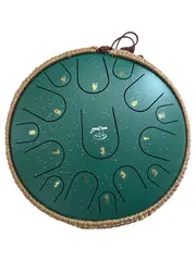 Vorschaubild 1 von Zungentrommel 13 Noten Handpan Tank Drum Grün Musikinstrument