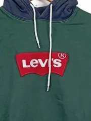 Vorschaubild 3 von Hoodie Kapuzenpullover Herren Gr. M Grün Logo Baumwolle