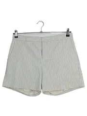 Vorschaubild 1 von Damen Shorts Gr. 38 Beige Gestreift Klassisch Elegant Kurze Hose
