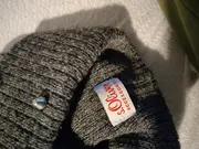 Vorschaubild 4 von Damen Beanie Mütze Grau meliert Rippstrick Nieten Freizeit