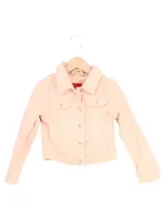Vorschaubild 1 von Kinder Jeansjacke Gr. 104 Rosa Casual mit Schmetterling Stickerei