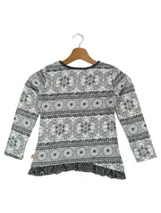 Vorschaubild 2 von PEZZO DORO Pullover Mädchen Gr. 104/XS Grau Grafisch Bohemian Langarm