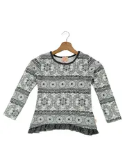 Vorschaubild 1 von PEZZO DORO Pullover Mädchen Gr. 104/XS Grau Grafisch Bohemian Langarm