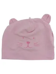 Vorschaubild 1 von Katzenmütze mit Ohren Rosa Tiermotive Baumwolle Kinder