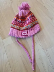 Vorschaubild 3 von Mädchen Mütze Rosa Strickmütze Winter Norwegermuster mit Bommel