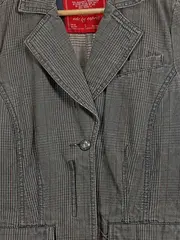 Vorschaubild 3 von Damen Blazer Jacke Grau Kariert Gr. S Casual