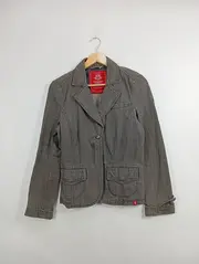 Vorschaubild 2 von Damen Blazer Jacke Grau Kariert Gr. S Casual