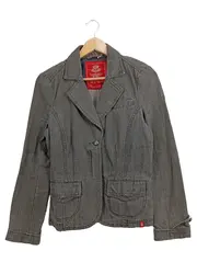 Vorschaubild 1 von Damen Blazer Jacke Grau Kariert Gr. S Casual