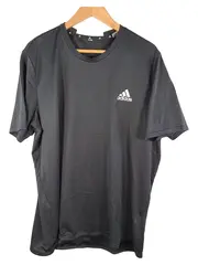 Vorschaubild 1 von Herren T-Shirt Sportshirt Gr. XL Schwarz Kurzarm Polyester