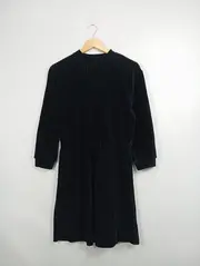 Vorschaubild 2 von EDC Damen Freizeitkleid Samt Rippstrick Schwarz Gr. 36/S Casual