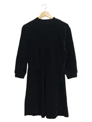 Vorschaubild 1 von EDC Damen Freizeitkleid Samt Rippstrick Schwarz Gr. 36/S Casual