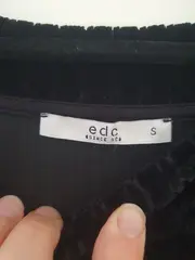 Vorschaubild 6 von EDC Damen Freizeitkleid Samt Rippstrick Schwarz Gr. 36/S Casual