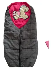 Vorschaubild 1 von Baby Schlafsack Gr. 92 Pferd Kariert Grau Pink