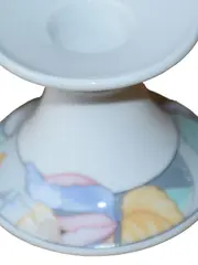 Vorschaubild 3 von Kerzenhalter Porzellan Klassisch Weiß 7cm Floral Festlich