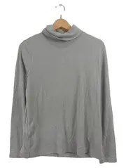 Vorschaubild 1 von Damen Rollkragenpullover Langarmshirt Grau Gr. 40 L Basic