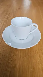 Vorschaubild 2 von Espressotasse Untertasse Lavie Porzellan Weiß 6cm 2tlg