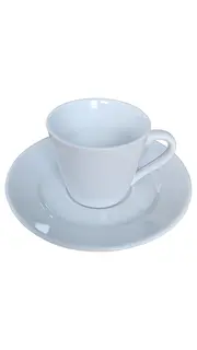 Vorschaubild 1 von Espressotasse Untertasse Lavie Porzellan Weiß 6cm 2tlg