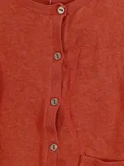 Vorschaubild 2 von Strickjacke Mädchen Gr. 110 Orange Melange Baumwolle Cardigan