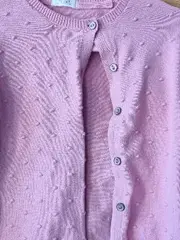 Vorschaubild 5 von Strickjacke Mädchen Gr. 110 Orange Melange Baumwolle Cardigan